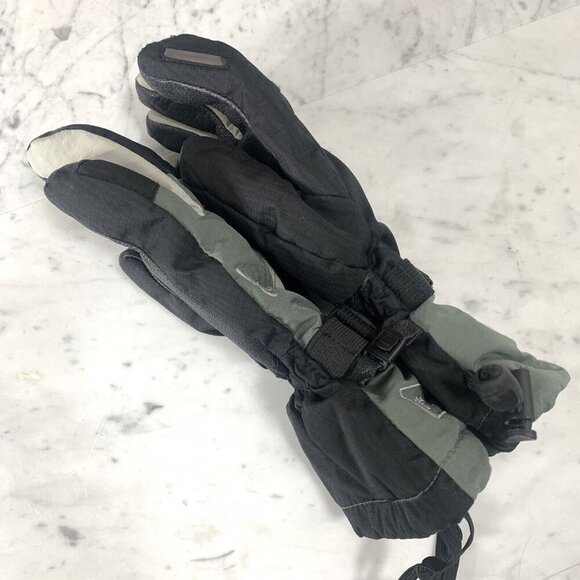 REI Elements E1 Snow Gloves Women Small Black Grey Primaloft Vintage Retro EUC - Picture 3 of 10